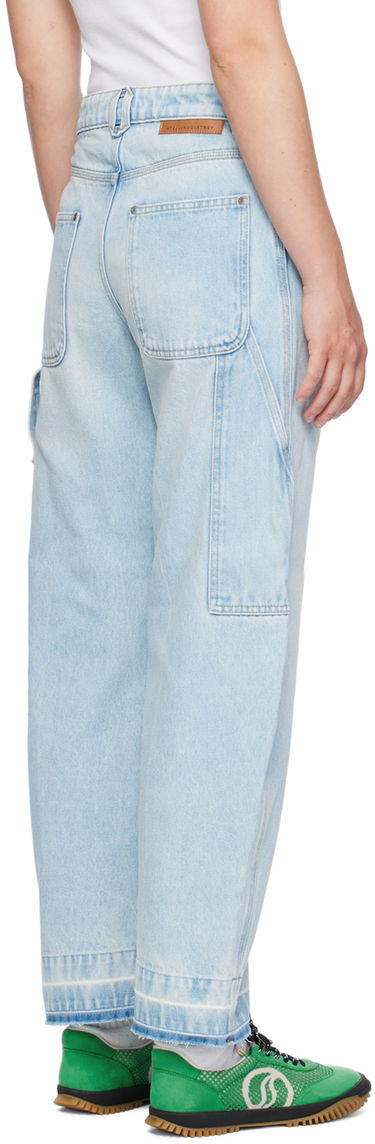 Дънки Stella McCartney Stella McCartney Wide-Leg Mid-Rise Jeans Синьо | 6D02433SPH62, 2