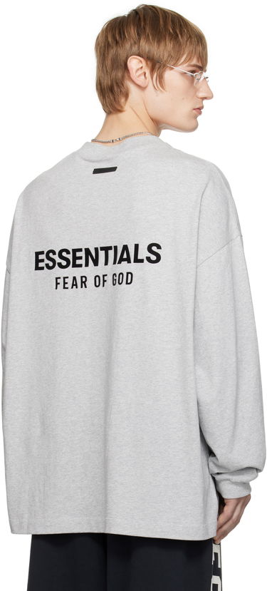 Пуловер Fear of God Fear of God ESSENTIALS Jersey Long Sleeve T-Shirt Сиво | 125HO244378F, 2