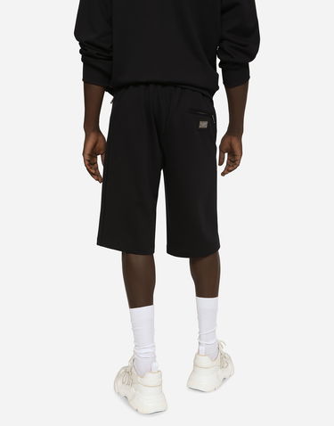 Къси панталони Dolce & Gabbana Cotton Drawstring Bermuda Shorts Черно | GVB7HTG7F2GB0665, 3