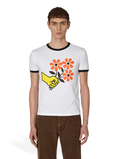 Тениска CORMIO Mazzolino Fiori T-Shirt Бяло | CORMAZZOLINOTEE WHITE