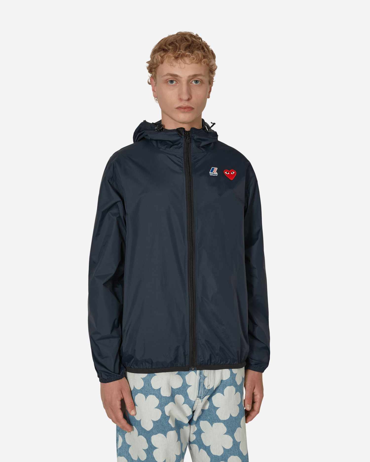 Ветровка Comme des Garçons Play x K-Way Full Zip Packable Jacket Тъмно синьо | P1J501-1, 1
