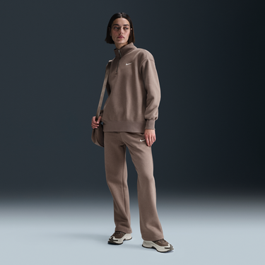 Суитчър Nike Sportswear Phoenix Fleece Quarter-Zip Sweatshirt Кафяво | HJ0931-233, 2