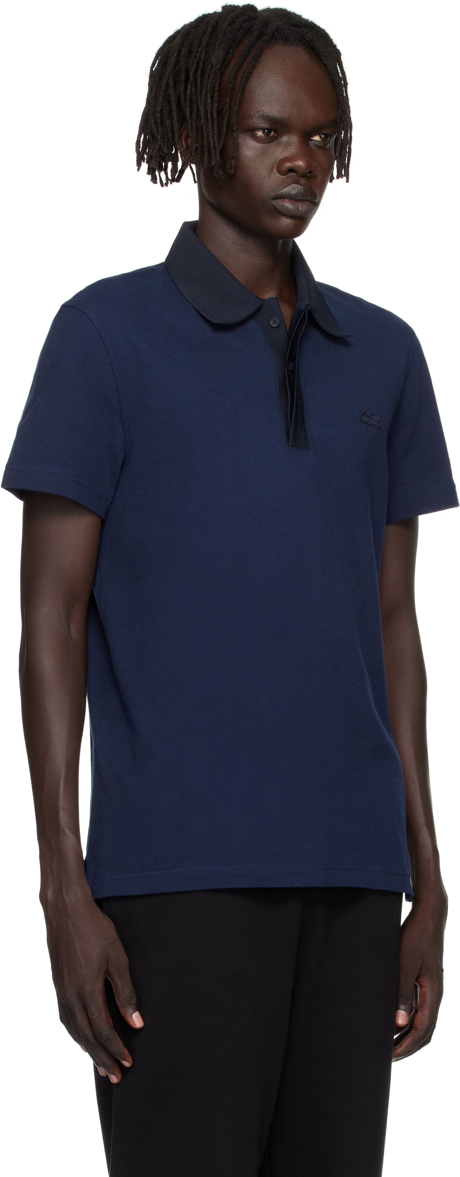 Поло тениска Lacoste Lacoste Regular Fit Piqué Polo Тъмно синьо | PH5456_BE4, 1