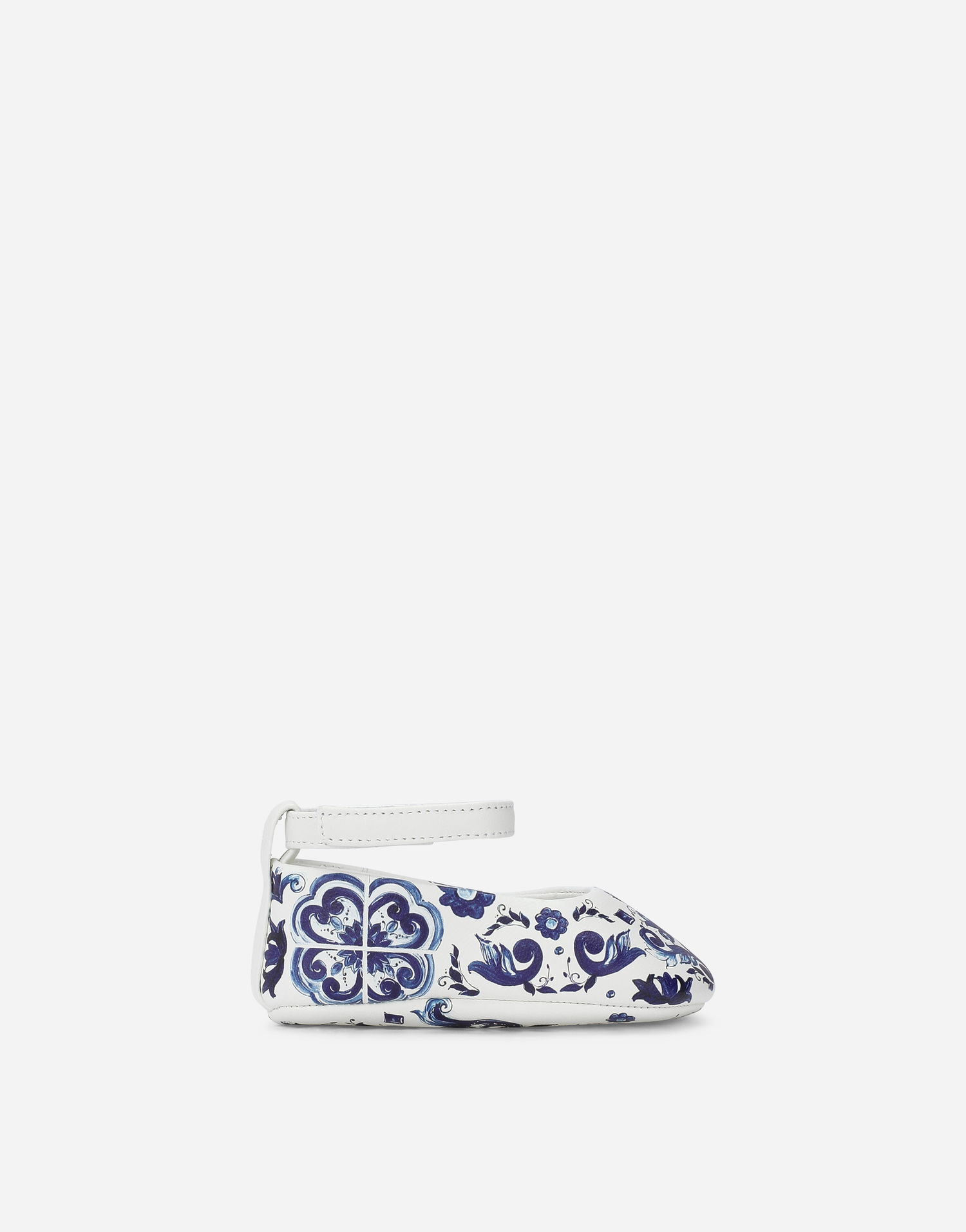 Кецове и обувки Dolce & Gabbana Lambskin Ballet Flats with Majolica Print First Steps (19-26) Многоцветен | DK0065AC513HA3OB, 0