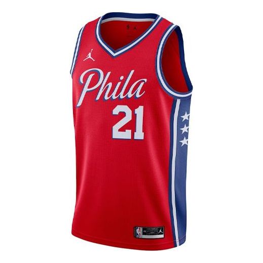 Фланелка Jordan NBA Philadelphia 76ers Joel Embiid Jersey Червено | CV9490-666, 0