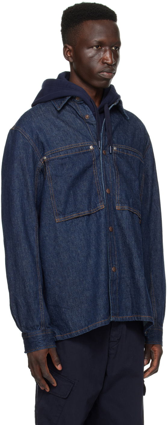 Риза Paul Smith PS Paul Smith Patch Pocket Denim Shirt Синьо | M2R-716Y-M21954-R, 1