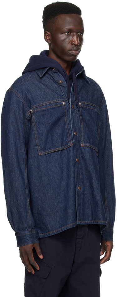 Риза Paul Smith PS Paul Smith Patch Pocket Denim Shirt Синьо | M2R-716Y-M21954-R, 1
