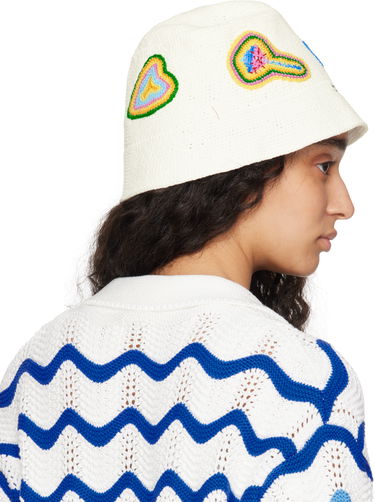 Шапка Casablanca Casablanca Crochet Bucket Hat Бяло | AS25-HAT-079-01, 4