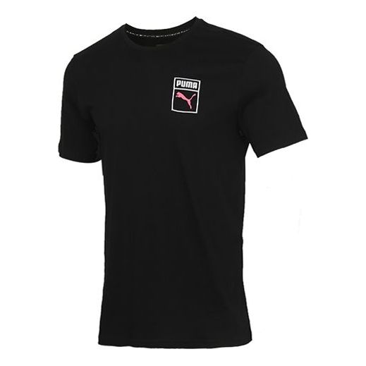 Тениска Puma Graphic Box Logo Printed Short Sleeve T-Shirt Черно | 598625-01
