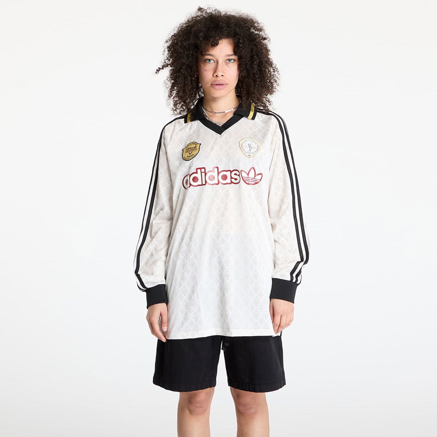 Фланелка adidas Originals Retro Sports Cricket-Inspired Longsleeve Jersey Бяло | KA4381, 0