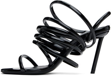 Кецове и обувки Alaïa ALAÏA Glossy Multistrap Stiletto Heel Sandals Черно | AA3S118TK049, 2