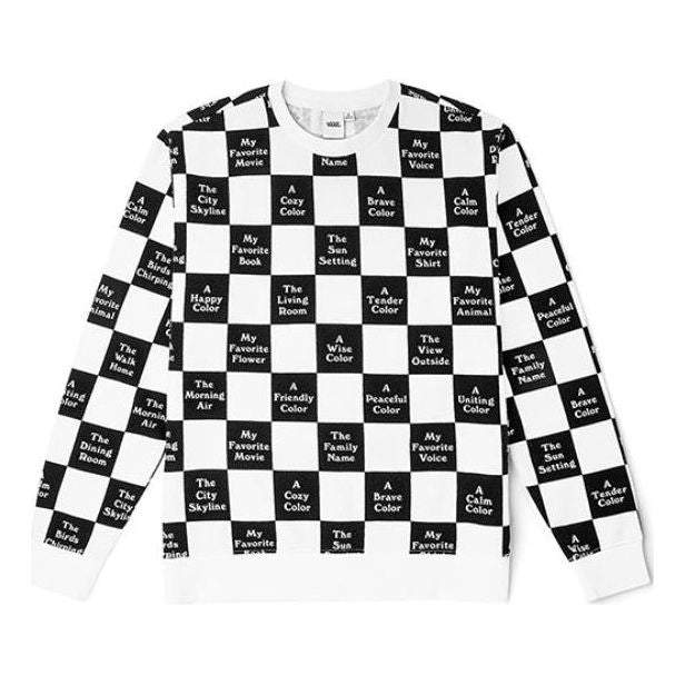 Суитчър Vans Checkerboard Boyfriend Crew Sweatshirt Бяло | VN0A5LJJ705, 0