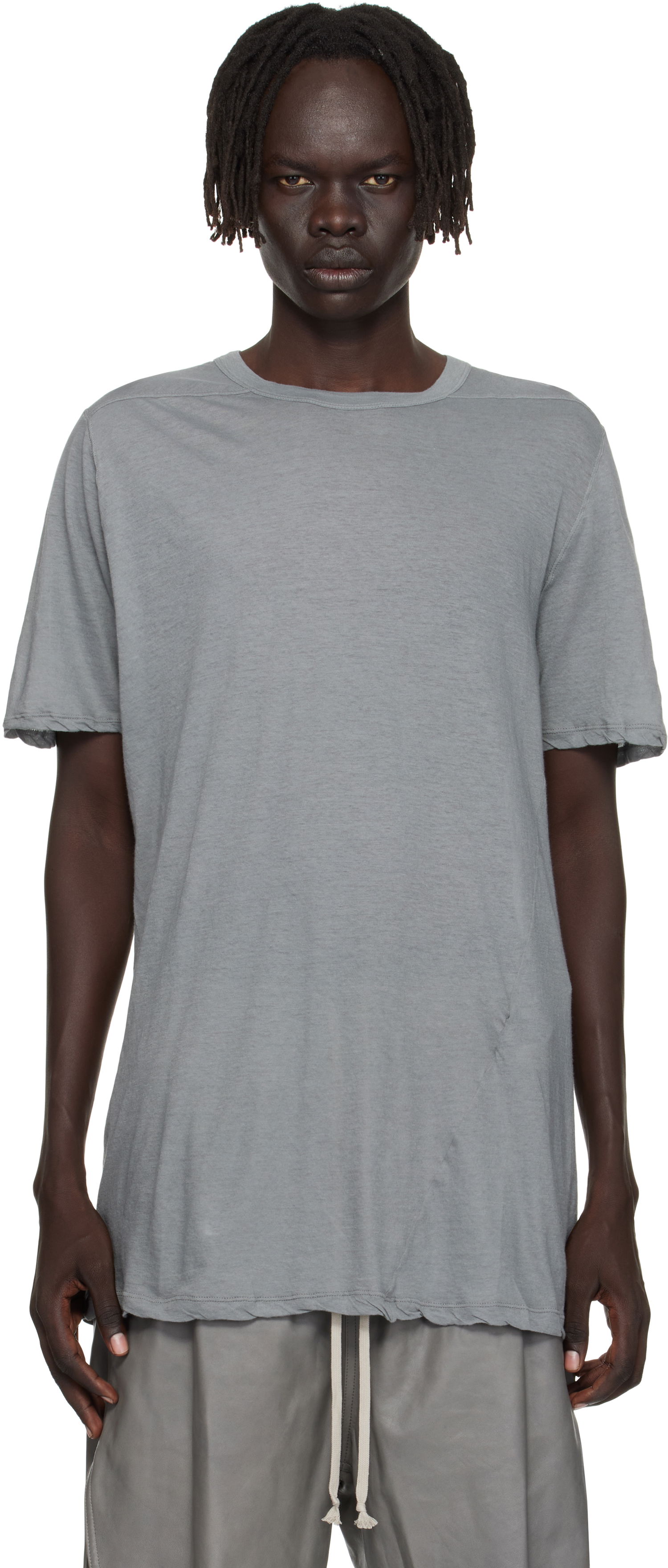 Тениска Rick Owens Rick Owens Concordians Level T-Shirt Сиво | RU02E1264 UC, 0
