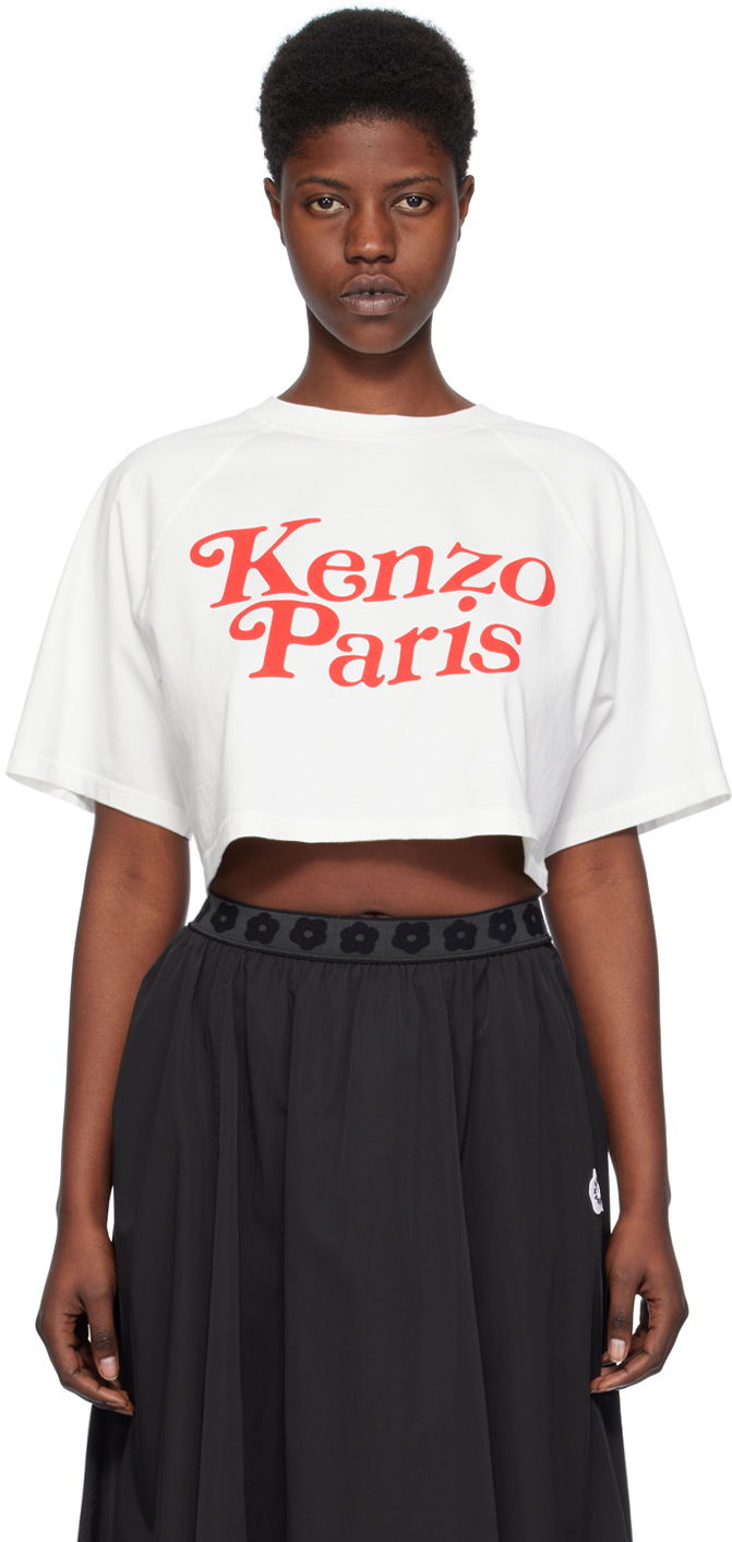 Тениска KENZO Off-White Paris Verdy Edition Бяло | FE52TS1104SG