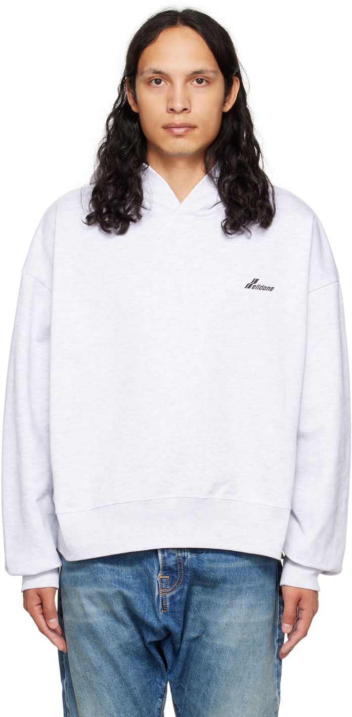 Суитчър We11done We11done Lettering Symbol Hoodie Сиво | WD-TH3-22-840-U-GY, 0