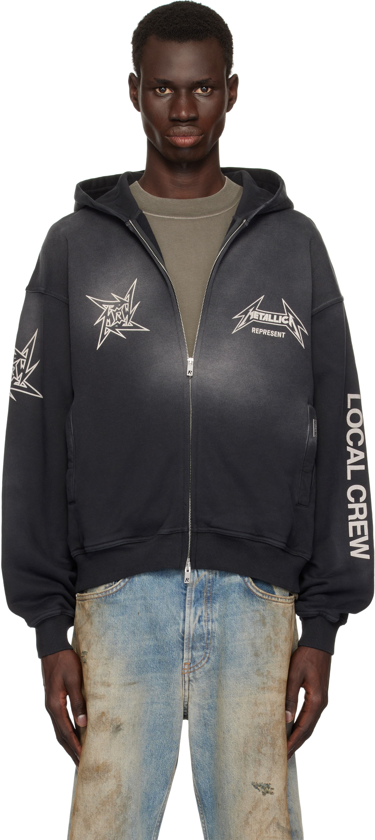 Суитчър Represent Clo Represent Metallica Local Crew Zip-Up Hoodie Черно | MLM4370, 0