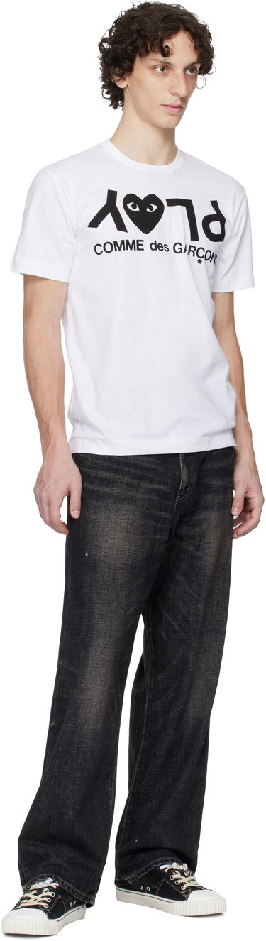 Тениска Comme des Garçons COMME des GARÇONS PLAY Logo T-Shirt Бяло | AX-T068-051, 3