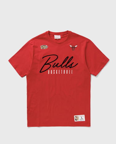 Тениска Mitchell & Ness Mitchell & Ness NBA Bulls Training Day Premium Vintage Logo Tee Червено | FC9288-CBUSCAR, 4