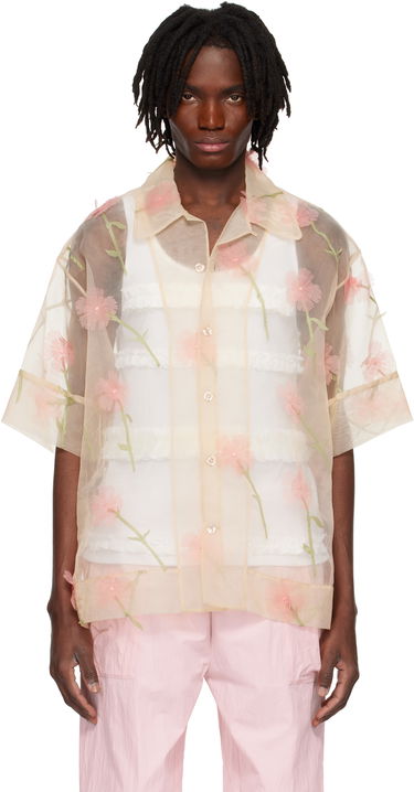 Риза Simone Rocha Simone Rocha Carnation Organza Boxy Shirt Бежово | 5332 1245, 0