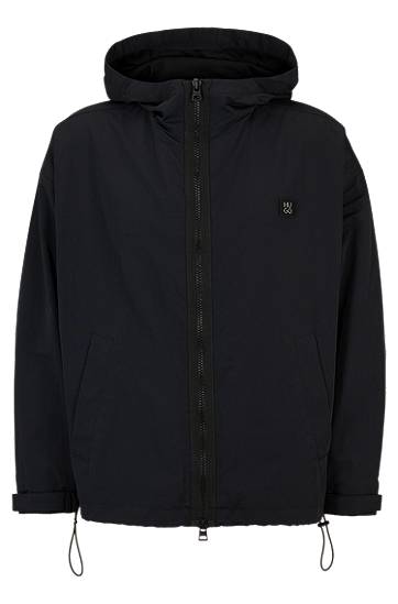 Парка BOSS Hooded Windbreaker with Logo Badge Черно | 50505432