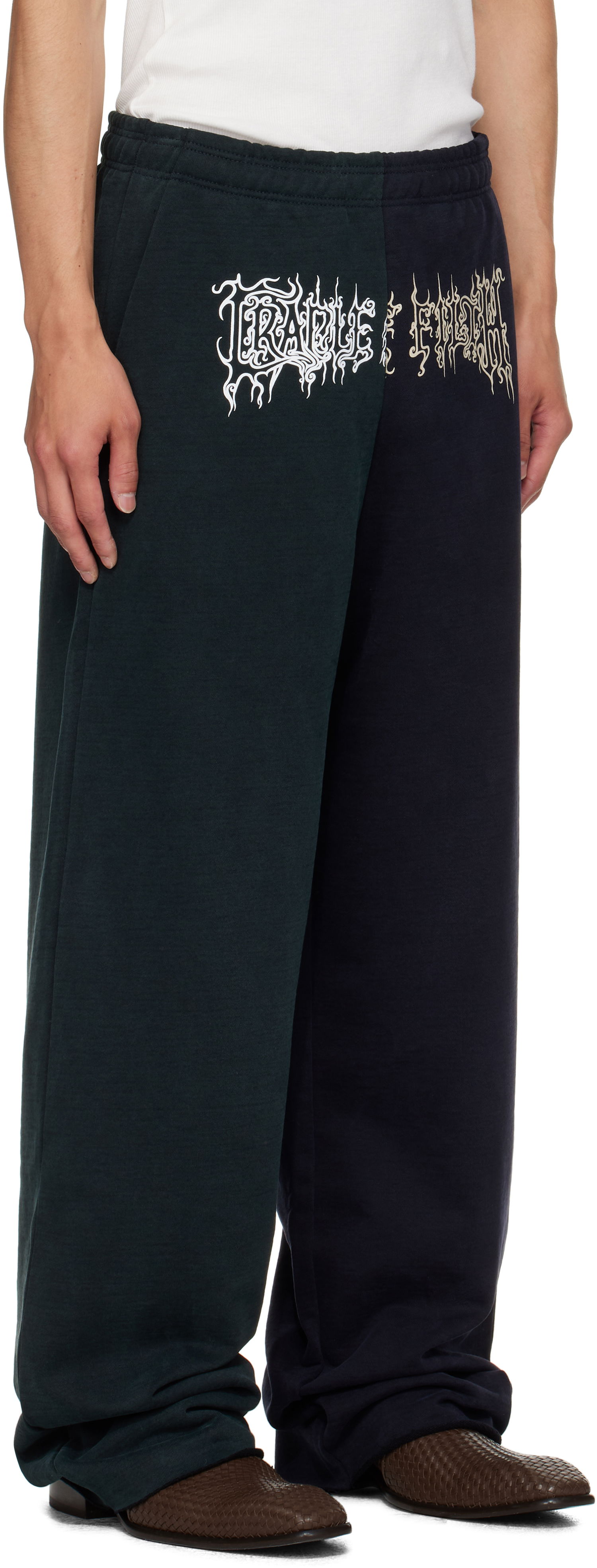 Спортни панталони VETEMENTS Vetements Cradle of Filth Cut-Up Baggy Sweatpants Тъмно синьо | UCF76SP850EN, 1