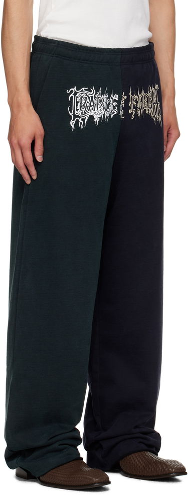 Спортни панталони VETEMENTS Vetements Cradle of Filth Cut-Up Baggy Sweatpants Тъмно синьо | UCF76SP850EN, 1