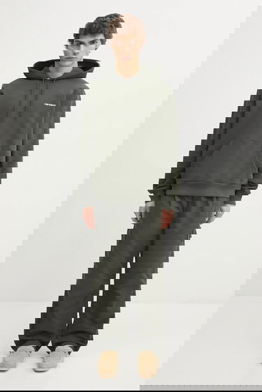 Суитчър Carhartt WIP Plain Hooded Script Embroidery Sweatshirt with Kangaroo Pocket Зелено | I035392.3CDXX, 4