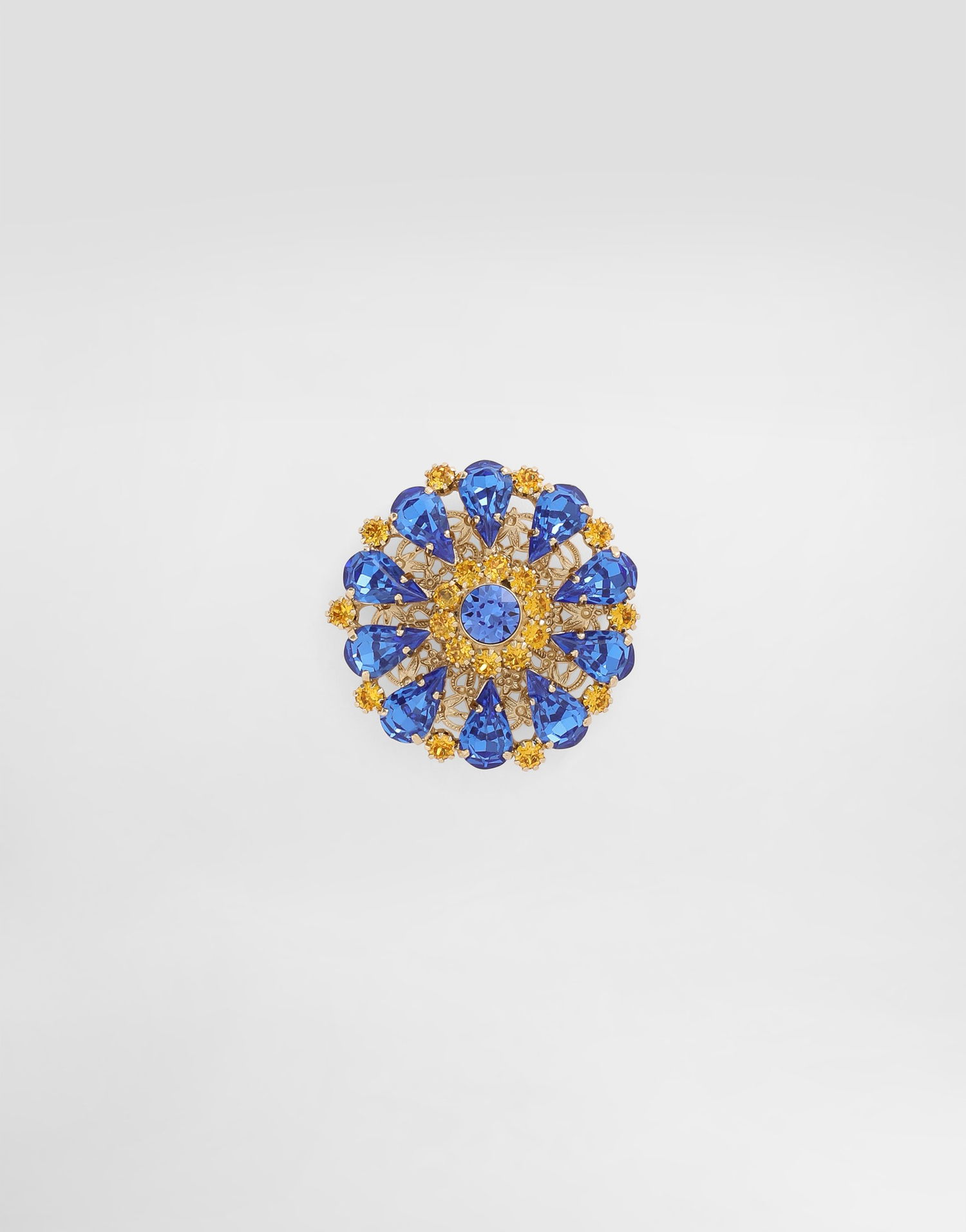 Значка Dolce & Gabbana Dolce & Gabbana Rhinestone Brooch Синьо | WPR5S6W111187579, 0