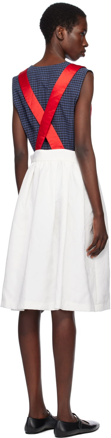 Пола Comme des Garçons Comme des Garçons Girl Gabardine & Satin Midi Skirt Бяло | NO-A005-051, 2