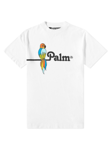 Тениска Palm Angels Parrot Logo Tee Бяло | PMAA001S22JER0280110
