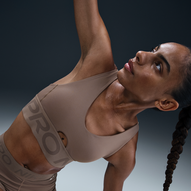 Сутиен Nike Pro Indy Plunge Padded Medium-Support Sports Bra Кафяво | HF7324-233, 4