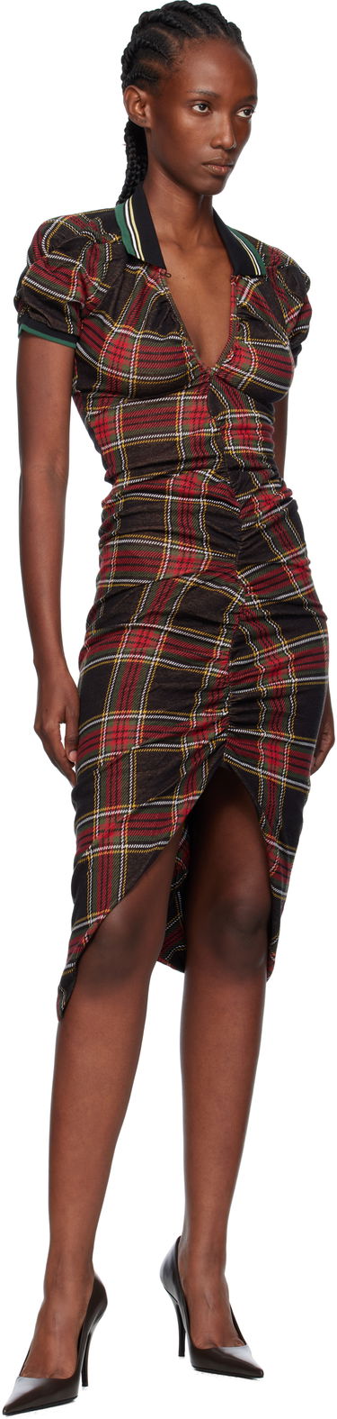Pокля Vivienne Westwood Vivienne Westwood Pulling Plaid Midi Dress Многоцветен | 1601004S-J009T-, 3