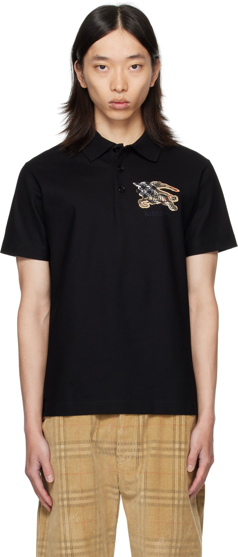 Поло тениска Burberry EKD Polo Shirt Черно | 8116120