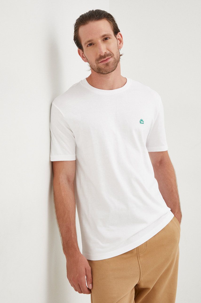Тениска United Colors of Benetton Cotton T-Shirt Бяло | 3MI5J1AF7.101., 0