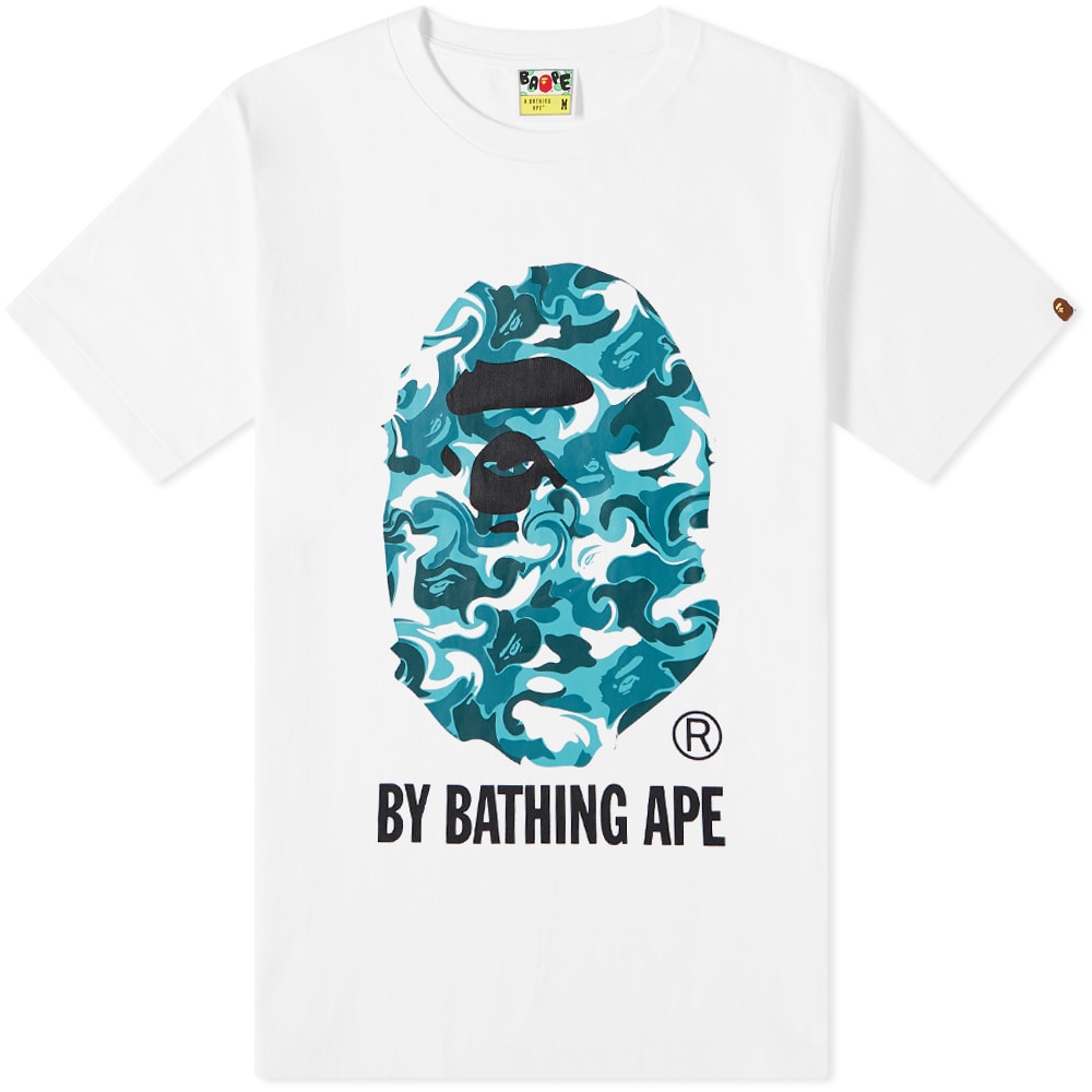 Тениска BAPE Marble Camo By Bathing Ape Tee Бяло | 001TEI302010L-WH0, 0