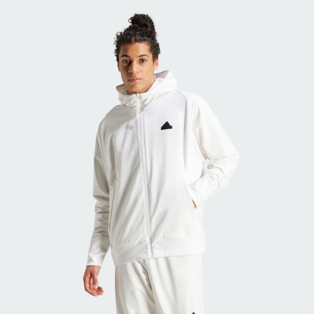Ветровка adidas Performance Z.N.E. Woven Full-Zip Hooded Бяло | IN1843, 0