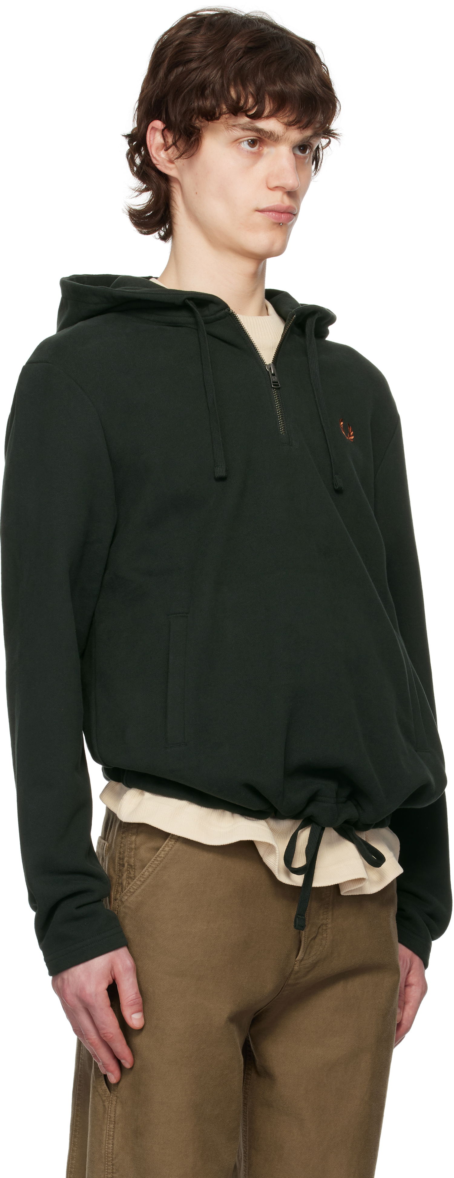 Суитчър Fred Perry Fred Perry Smock Hoodie Зелено | M8619, 1