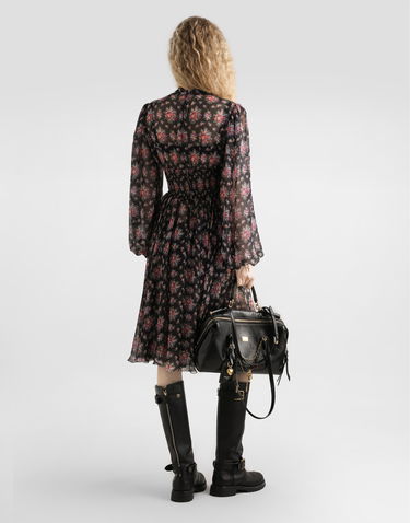 Pокля Dolce & Gabbana Small Flower Bouquets-print Chiffon Dress Многоцветен | F60GMTIS10FHN5XK, 2