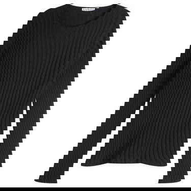 Суитчър Acne Studios Kartic Cotton Core Ribbed Crew Sweat Черно | C60098-Z32, 0