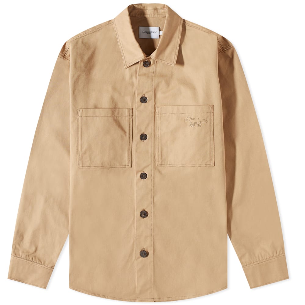 Яке MAISON KITSUNÉ Snaps Shirt Jacket Бежово | KM00407WW0073-P220, 0