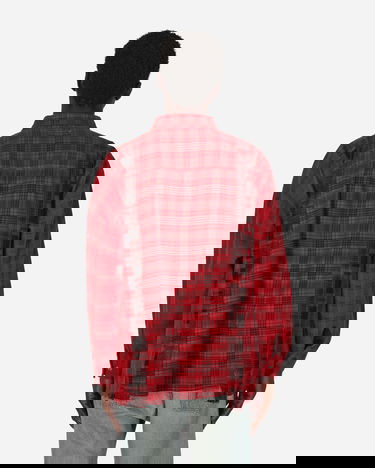 Риза Needles 7 Cuts Flannel Wide Shirt Over Dye Червено | NS305 A002, 4