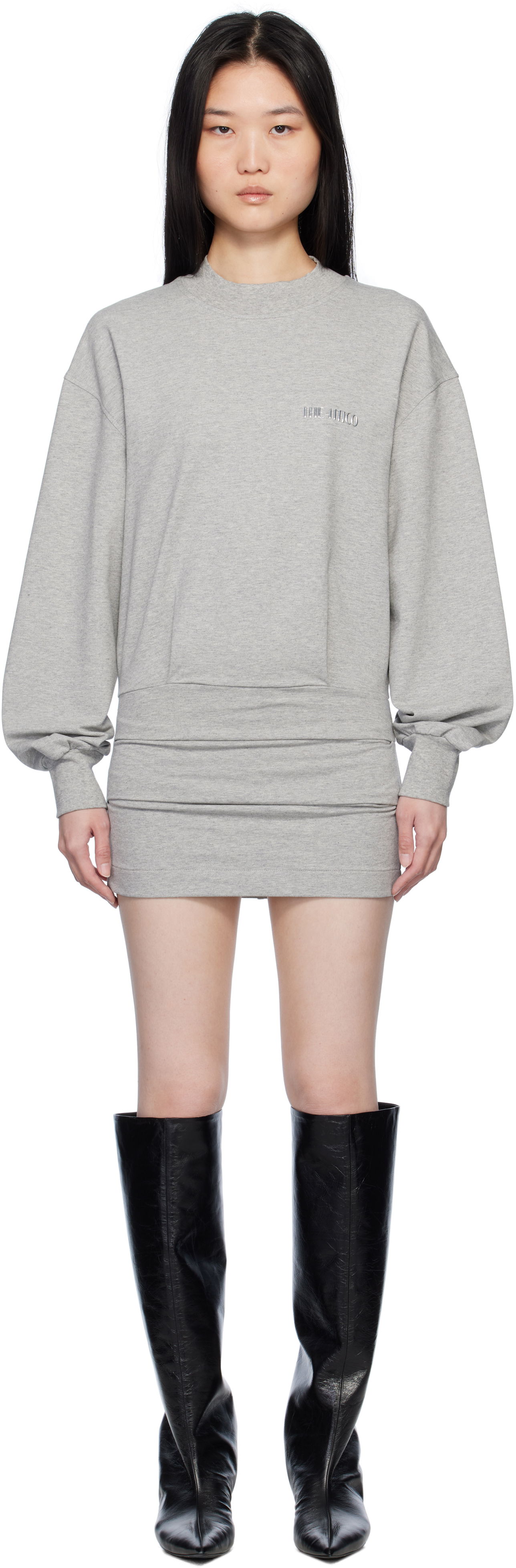 Pокля The Attico The Attico Sweater Mini Dress Сиво | 250WCA00393 JJF006AA, 0