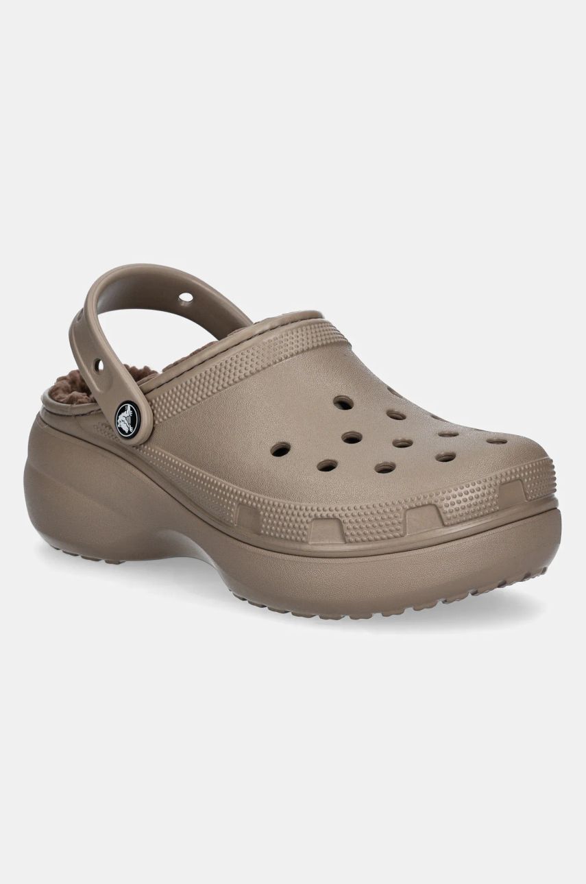 Кецове и обувки Crocs Classic Platform Lined Clogs Бежово | 207938.196, 0