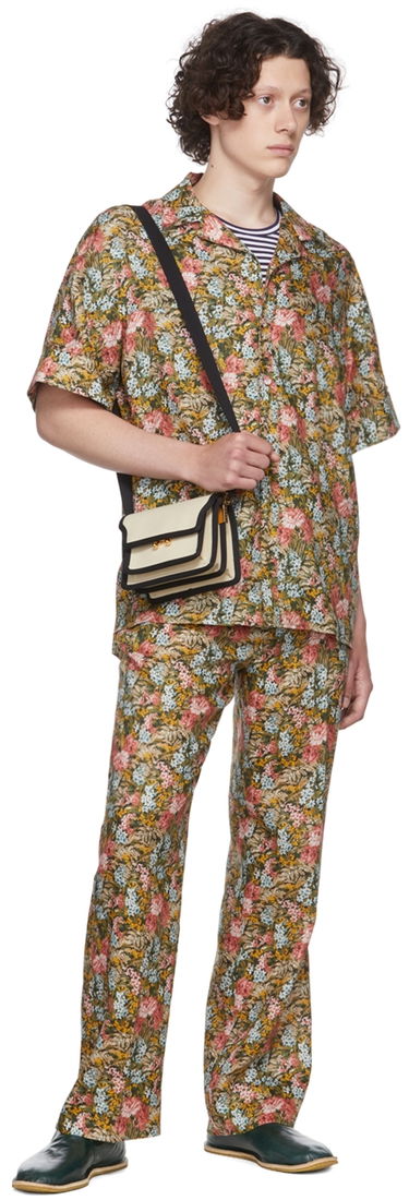 Риза Erdem Floral-Print Short Sleeve Shirt Зелено | MV22_503MLFL PHILIP SHIRT, 3
