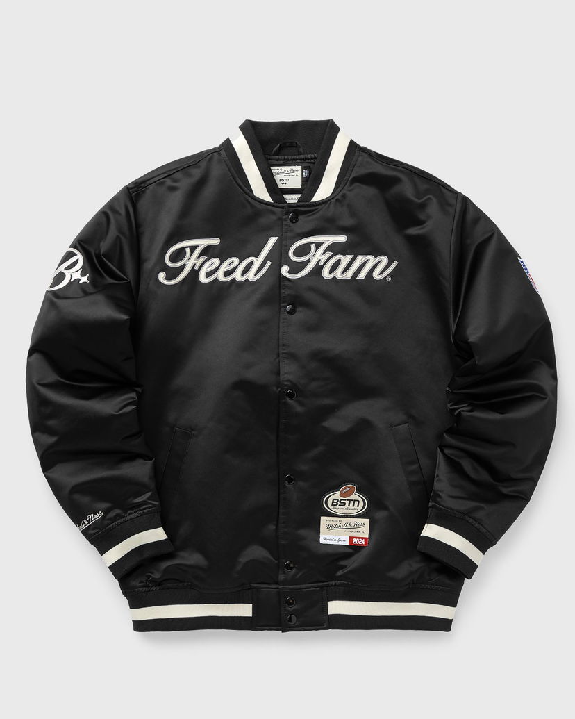 Яке бомбър Mitchell & Ness Satin Bomber Jacket Черно | JK11604-MNNBLCK