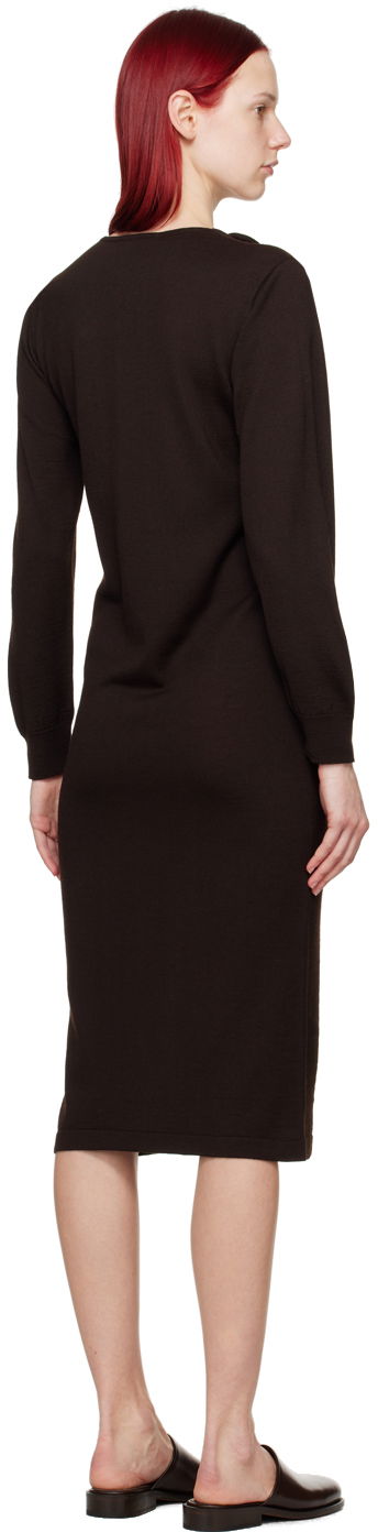 Pокля LEMAIRE LEMAIRE Layered Midi Dress Кафяво | DR1060 LK087, 2