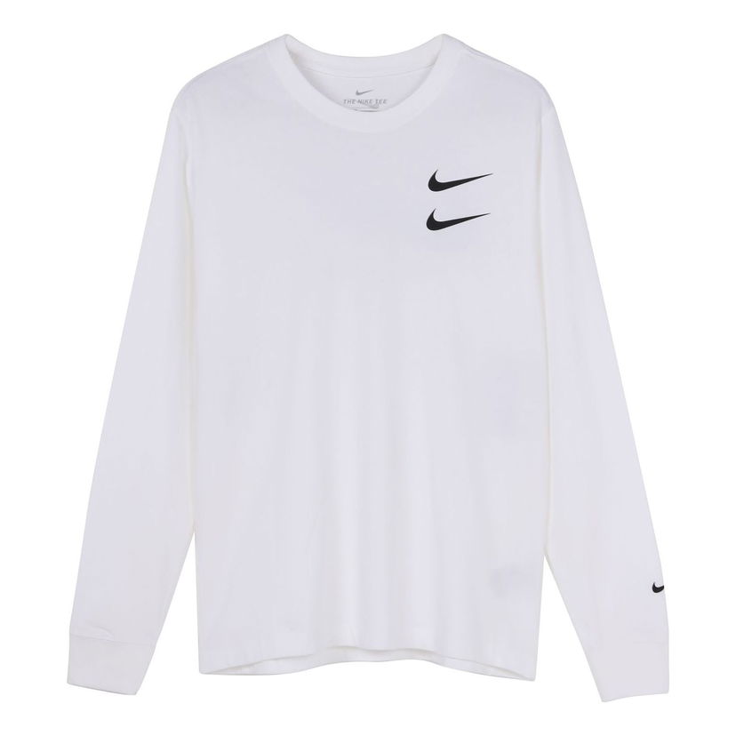 Тениска Nike Sportswear Swoosh Long-Sleeve T-Shirt Бяло | CK2260-100