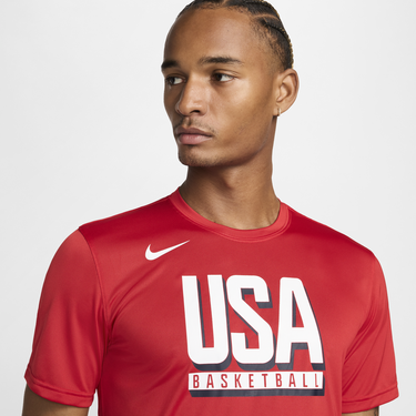 Тениска Nike USA Practice Basketball Tee Червено | FQ3628-614, 4