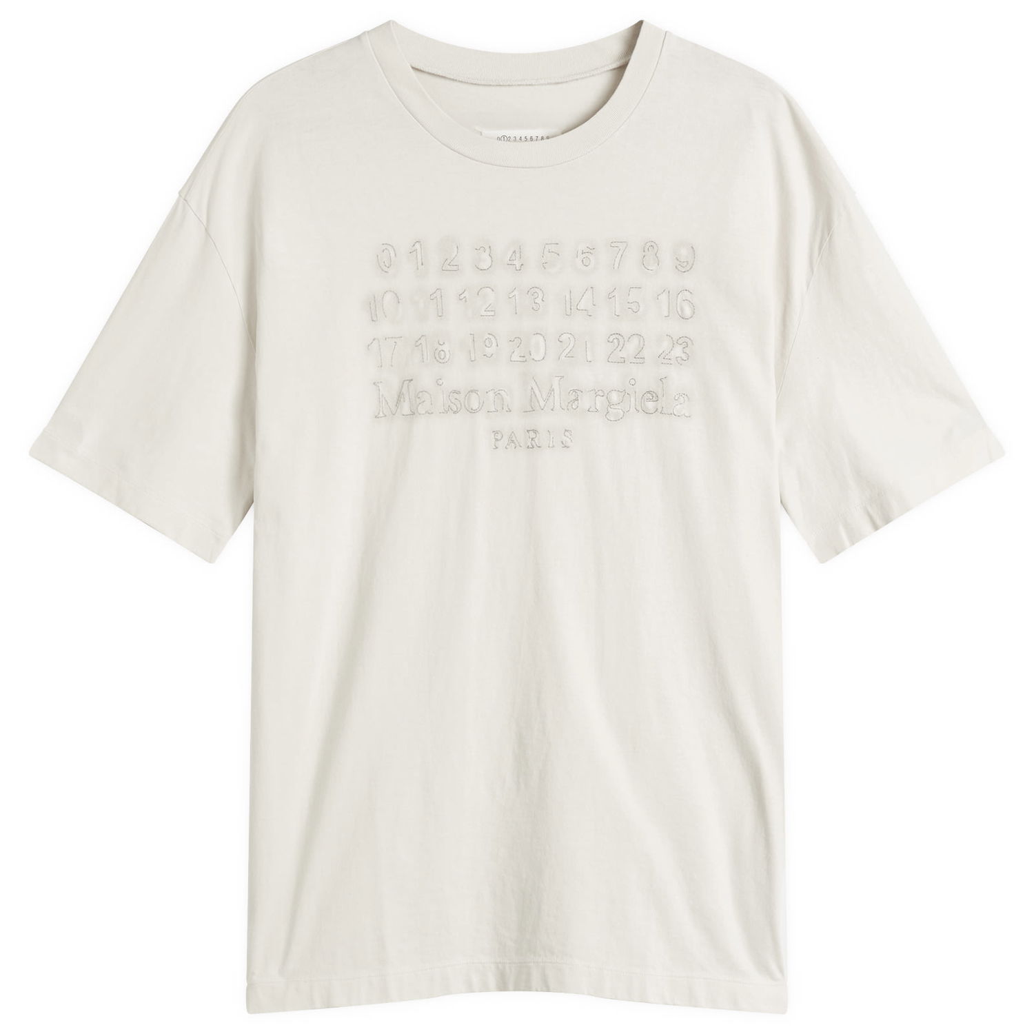 Тениска Maison Margiela Maison Margiela Numbers Jersey T-Shirt, Size Large Бяло | S50GC0705-S24567-103, 0