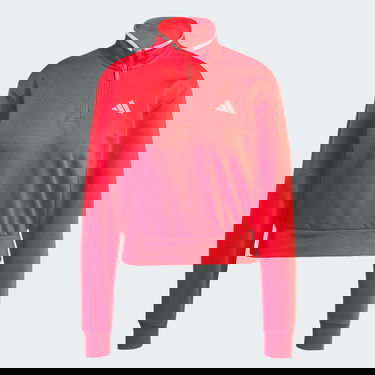 Суитчър adidas Performance Crop Quarter-Zip Track Jacket Червено | JG4171, 3